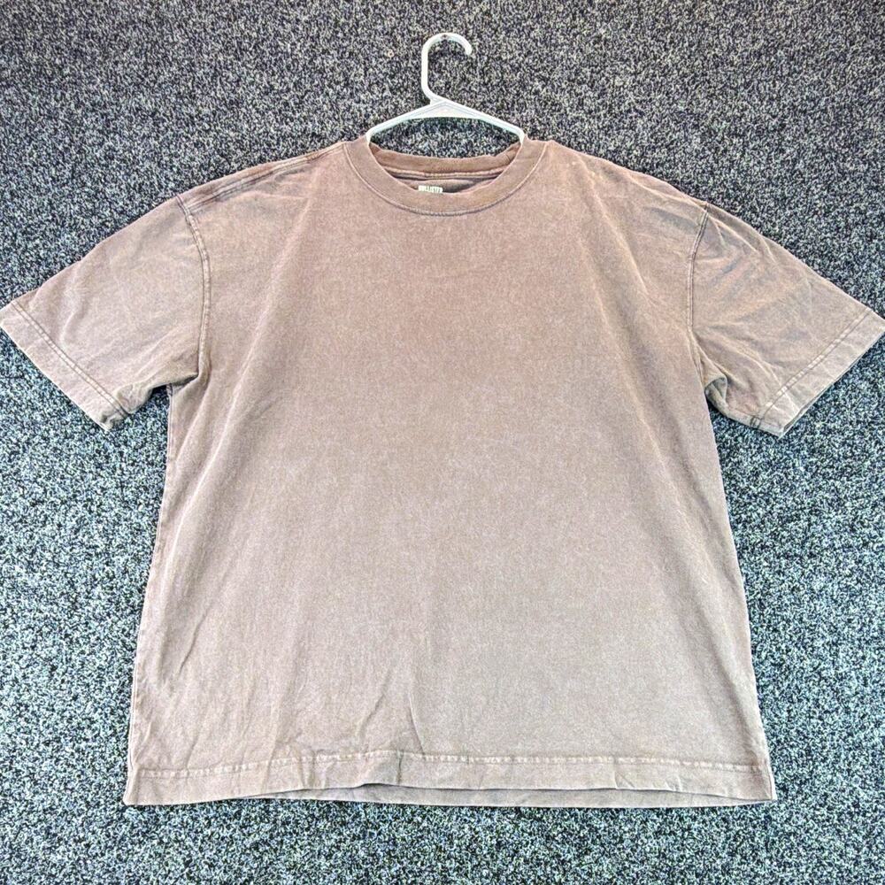 Hollister Men's Gray Heavyweight Boxy Fit Crew Neck Short Sleeve Tee L